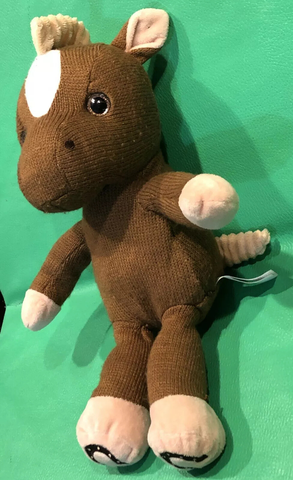 Hugfun Hug Fun Calzino Maglia Cavallo Marrone 14" Peluche Pony Pal