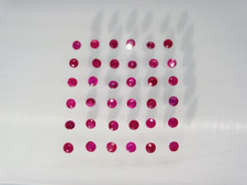 20 Pcs Natural Red Ruby Round Cut 3 mm Loose Gemstone IDGL Certified R9154