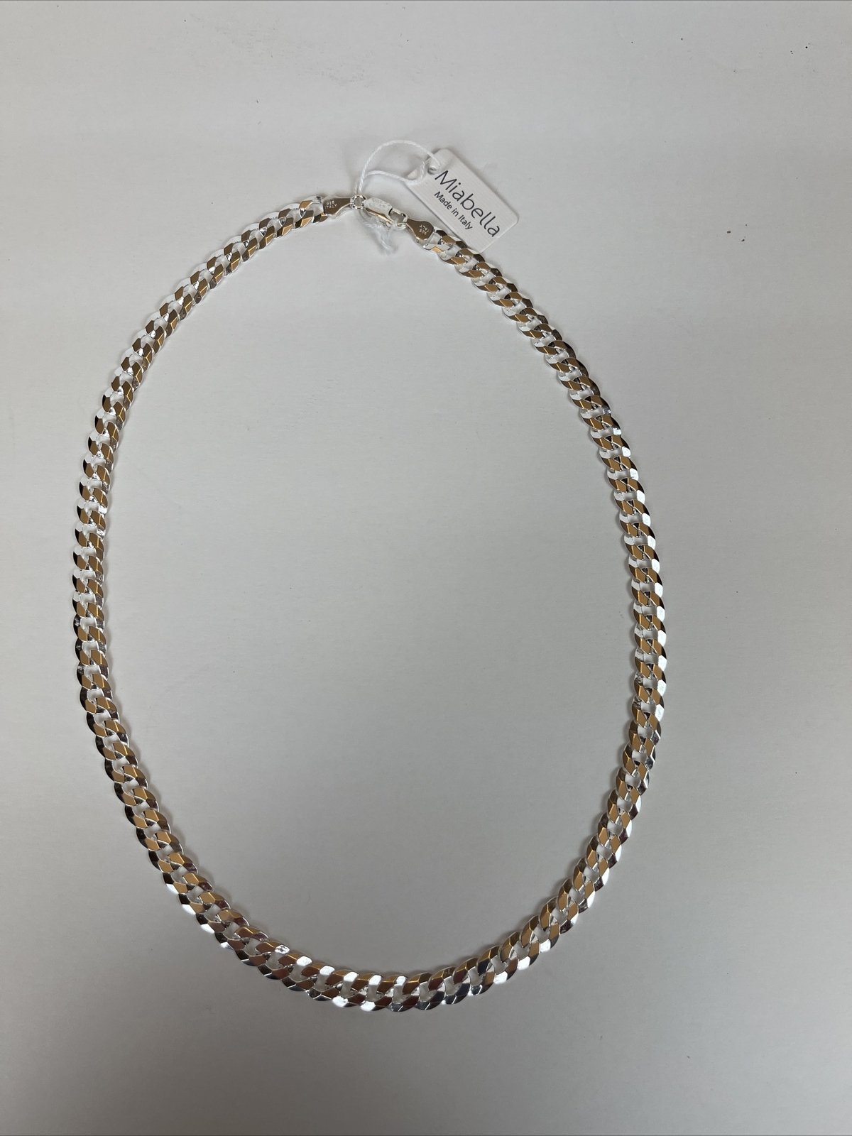 国産在庫あ Miabella Solid 925 Sterling Silver Italian 2.5mm Paperclip Link