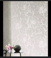 2 Rolls Rasch Textil Blossom Cream Silver Met...