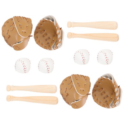  4 Sets Mini Baseball -Set Spielzeug für Kinder Miniatur Baseball Kit DIY Dolls