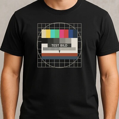 Herren T-Shirt Testbild Motiv Baumwolle Größe XS bis 5XL