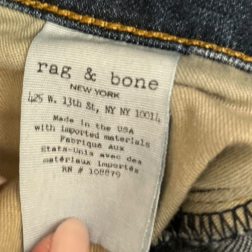 RAG & BONE THE DRE Slim Boyfriend LowRise Jeans Watts Wash Wom Sz 27 Made in USA - Picture 9 of 14