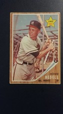 1962 Topps Baseball card # 76 Howie Bedell   (G to VG)
