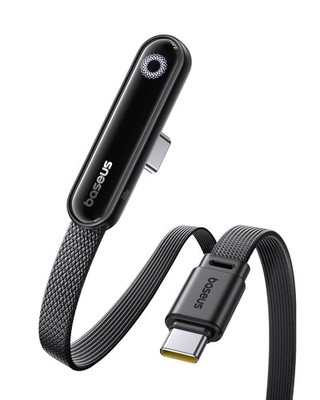 Baseus USB C Kabel mit 90° Ellbogen, 100 W Typ-C auf C E-Sport Schnellladekabel