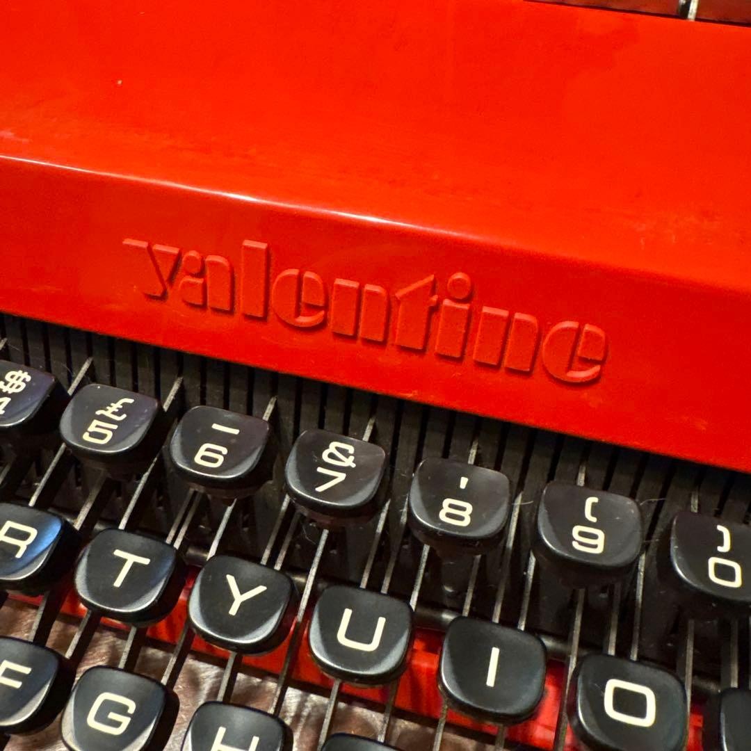 Olivetti Valentine Typewriter Red Vintage Manual Machine and Ribon