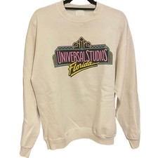Vintage 80s Universal Studios Florida White Crewneck Adult Large