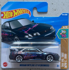 Hot Wheels NISSAN SKYLINE GT-R R33 HKS Short Card with Protector JDM r32 r34