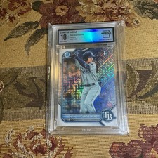 2022 Bowman Curtis Mead  mega box #BCP-10 Rookie card Graded Arena 10. rookie card picture