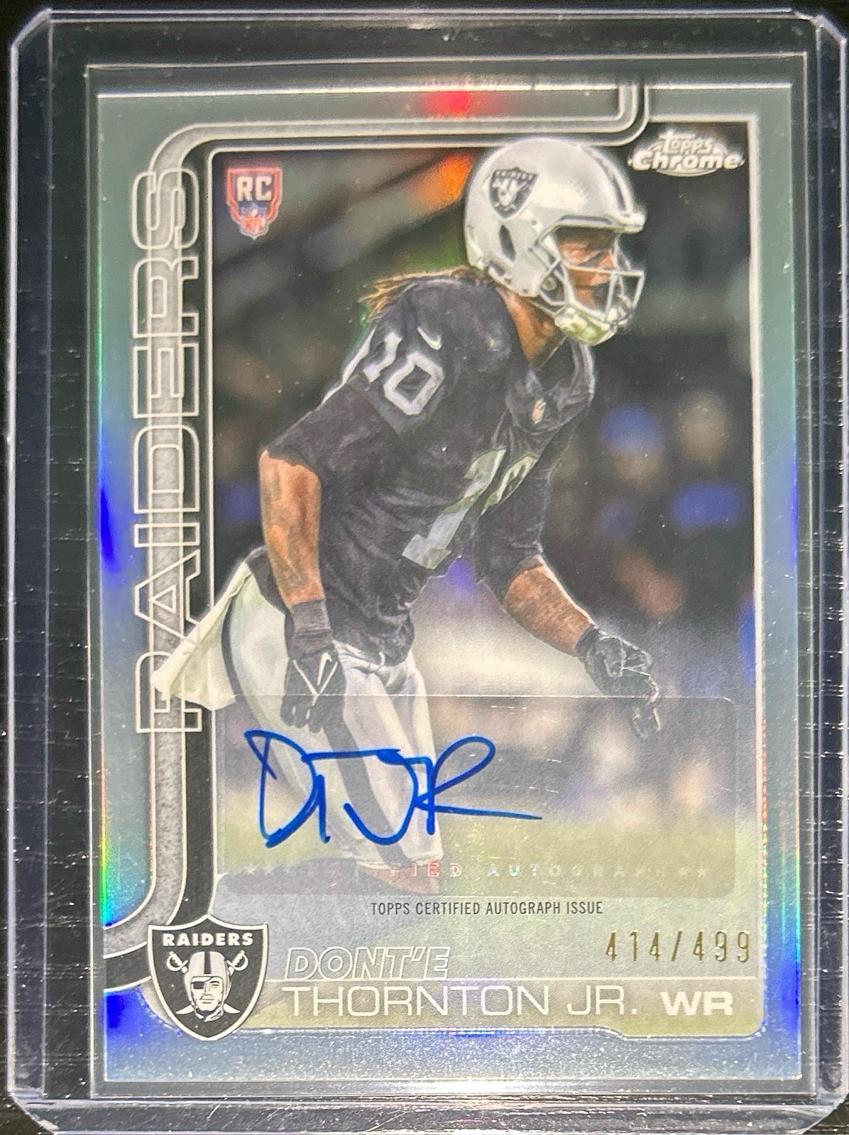 Dont'e Thornton Topps Chrome Rookies Autograph #DTH Refractor