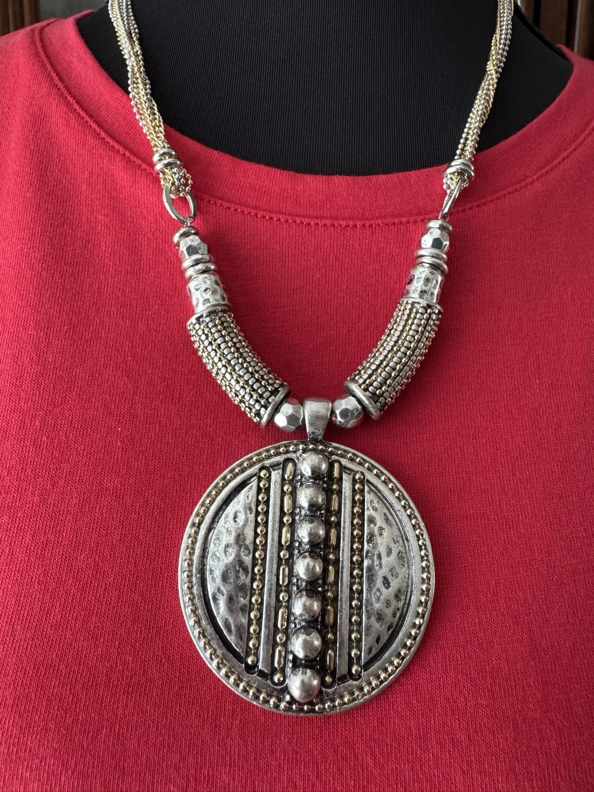 Ruby Rd Two Tone Multi Strand Reactive Pendant Ne… - image 3