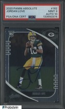 2020 Panini Absolute #162 Jordan Love Packers RC Rookie PSA 9 PSA/DNA 10 AUTO
