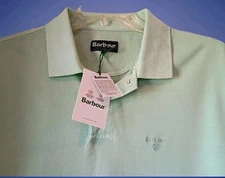 BARBOUR-New/Tags-Washed Sports Polo-Dusty Mint-MML1127GN45-Cotton Pique-Sz XL