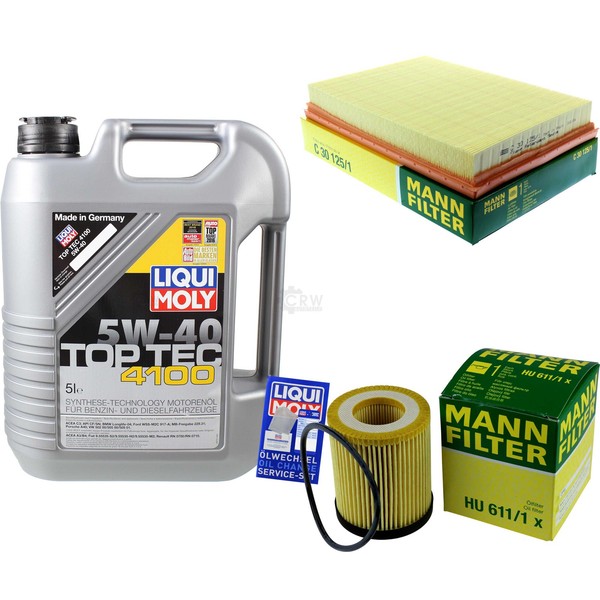 Inspektionskit Filter Liqui Moly ÖL 5L 5W-40 FüR Opel Corsa C F08 F68 1.8-image