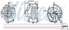 NISSENS 87478 Interior Blower for AUDI