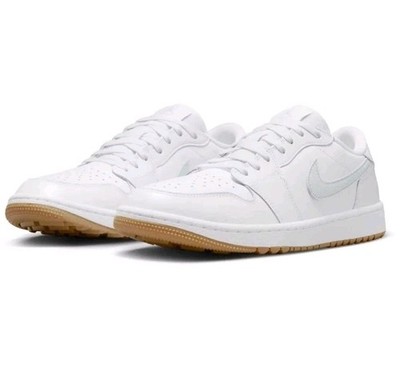 Nike  Air Jordan 1 Low Spikeless Golf Shoes Low White Gum/lt grey