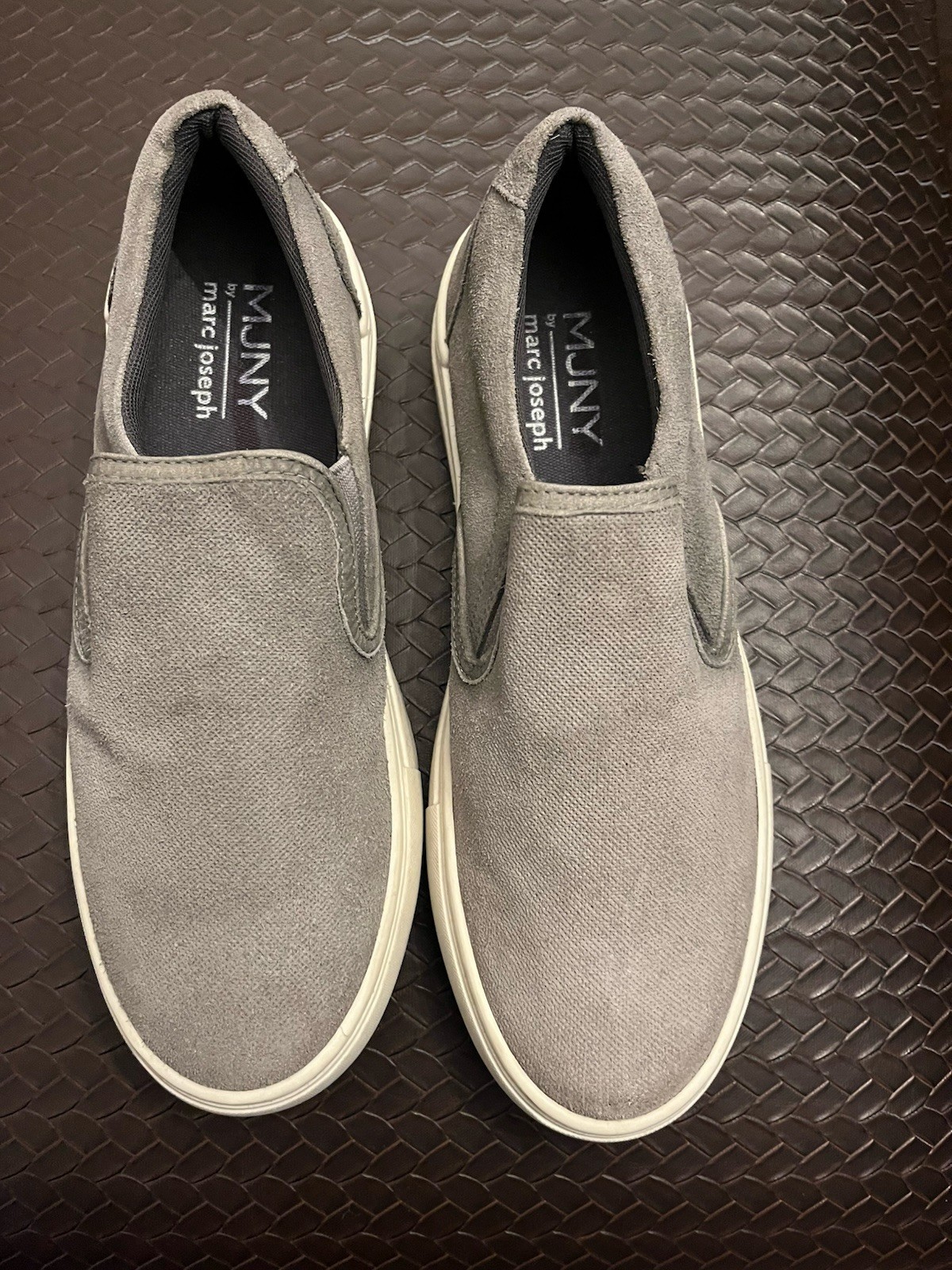 Marc Joseph NY Men Gray Slip-On Boat Shoes Size 7
