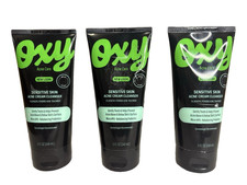 Lot of 3 - OXY Sensitive Skin Acne Cream Cleanser - 5 FL OZ each