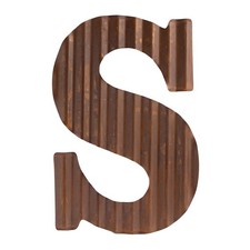 COLLECTIVE HOME - 12" Metal Letters for Wall Decor, Corrugated 12"L x 8"W, S