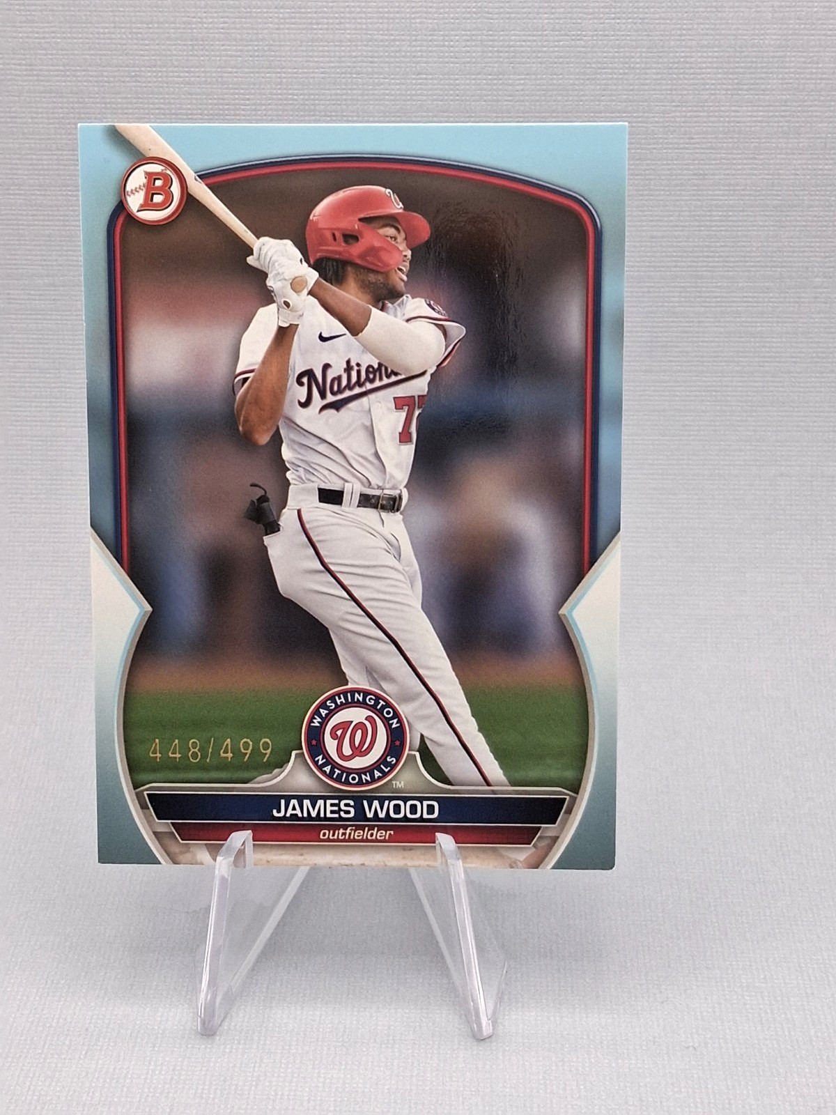 2023 Bowman Sky Blue #BP-129 James Wood /499 RC