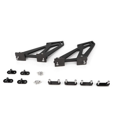 Qiilu Spoiler Mount Brackets Universal Car Cnc Aluminum Alloy Rear Wing Trunk