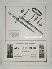 Blankwaffen Katalog um 1900 ! Marine-Offizier-Dolche, Dolchkoppel und Portepee. 
