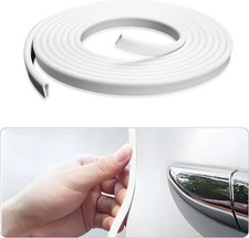 Car Door Edge Guard, 16.4Ft 5M U Shape Rubber Seal Edge Trim Vehicle White
