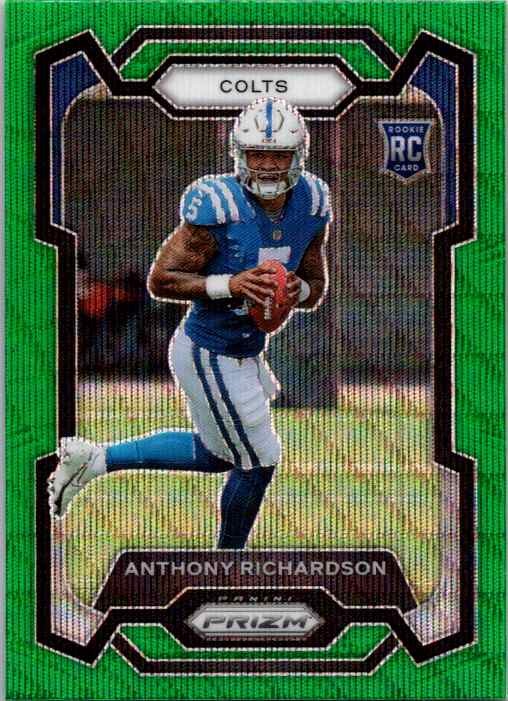 2023 Panini Prizm #343 Anthony Richardson Green Wave