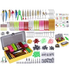 Comprehensive Fishing Tackle Set: 302 Lures Including Crankbaits & More