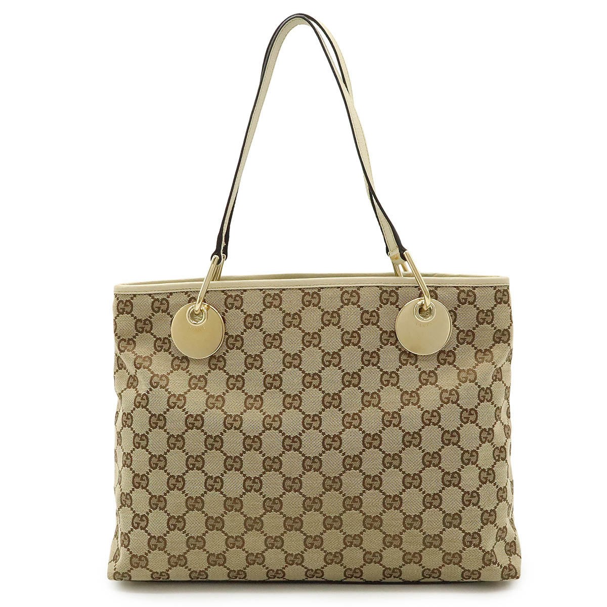Gucci GG Canvas Two-Way Shoulder Bag for Women in Beige One Size