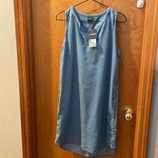 Eddie Bauer Blue Sleeveless Shift Dress