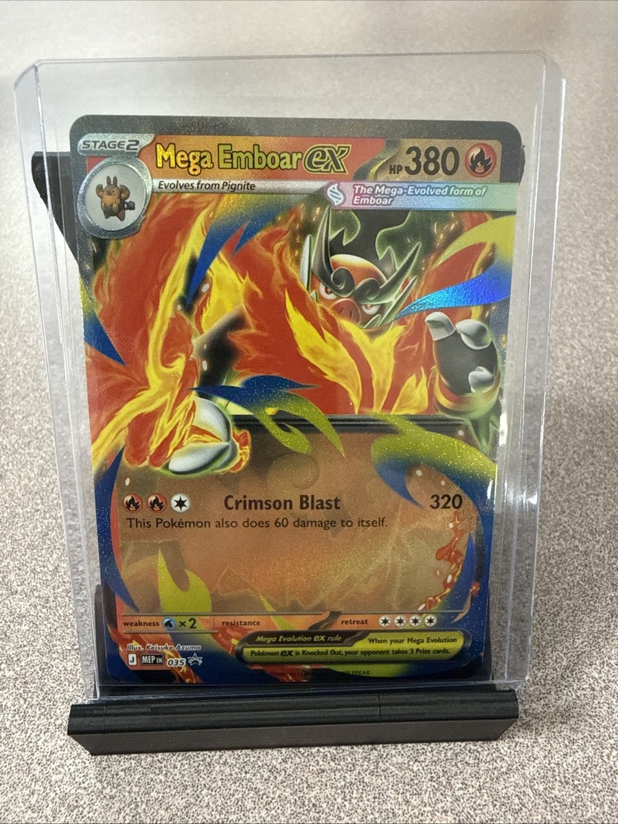 Pokemon Mega Emboar EX 035 Blackstar Promo ME: Ascended Heroes NM