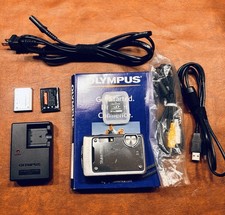 Olympus Stylus 770SW.  INCL ALL SHOWN ACCS . Tested  Working.  1 GB Card.