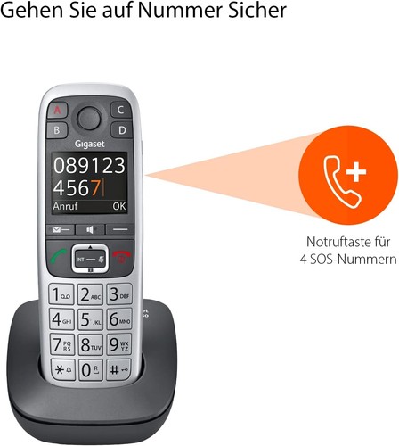 Telefon Gigaset E560 platyna ACC NOWY - Zdjęcie 2 z 9