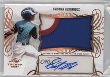 2021 Leaf Trinity Patch Auto Cristian Hernandez #PA-CH2 Patch Auto 11oq