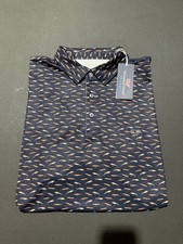 NWT MEN'S VINEYARD VINES SANKATY POLO, SIZE: S, COLOR: NAVY/ORANGE M4.16