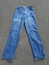 Vtg 70/80s Lee Whiskered Broken-in Faded Rockabilly Blue Jeans Women 24x30 RARE