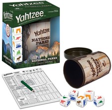 Hasbro Yahtzee National Parks Travel Edition  Portable Dice Game for Outdoors