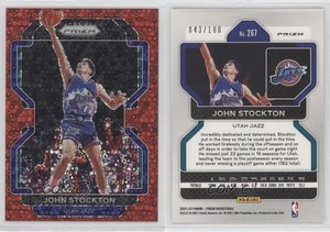 2021-22 Panini Prizm Fast Break Red Prizm /100 John Stockton #267 HOF