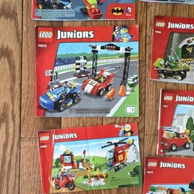 Variety of LEGO Juniors Illustrated Instruction Manual Booklets English Sets