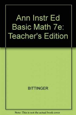Basic Mathematics, Teacher's - Paperback, by Bittinger Marvin L.; - Acceptable