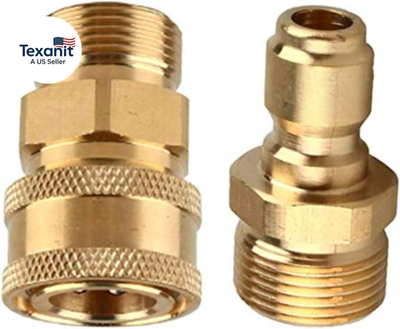 #ad Pressure Washer Adapter SetM22 15Mm Male Thread Fitting 3 8quot; Quick Connect Kit $19.86
