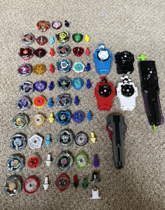 Takara Tomy & Hasbro Mix Beyblade X Lot w/ launchers + accessories