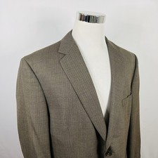 Joseph  Feiss 48R Sport Coat 100 Wool Gold Brown Knit Two Button Lined Vented