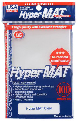 100 KMC Hyper Mat Clear Card Barrier Deck Protector Standard matte sleeves Japan