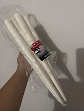 Cotton Candy Cones 100Pk White Kraft Paper Sticks Floss Sugar & Carnival Treats