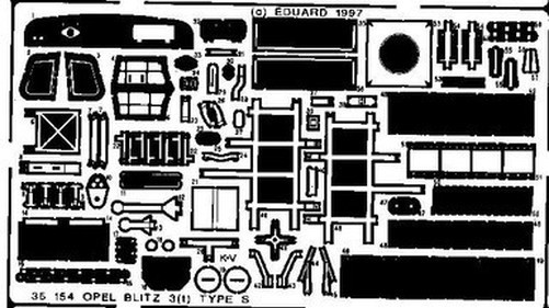 Eduard 35154 1/35 Opel Blitz for ITL Photo Etch Detail Set