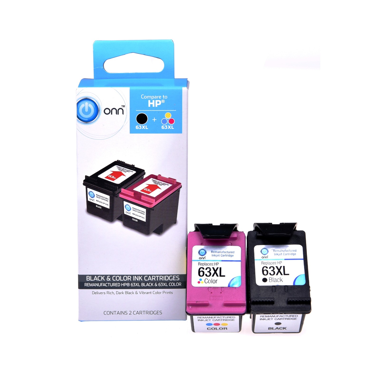 Комбинированный чернильный картридж ONN F6U64AN HP 63XL, черный