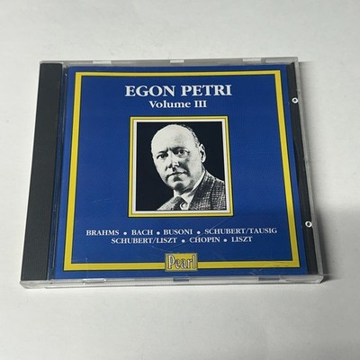 JOHANNES BRAHMS FERRUCCIO BUSONI FRYDERYK CHOPIN - Egon Petri Volume 3 - ~~ CD
