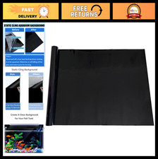 Black Aquarium Background Film, Static Cling, 74.8"x23.6", Fish Tank Decor